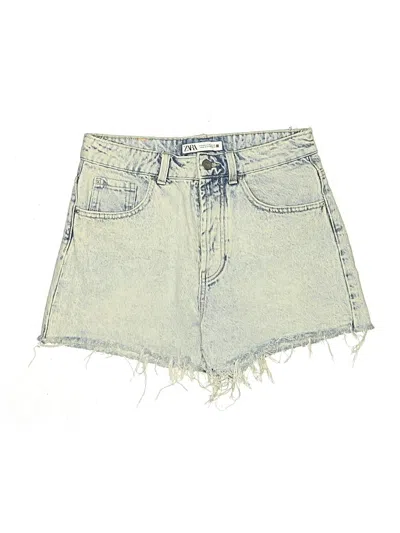 Pre-owned Zara Denim Shorts In Blue