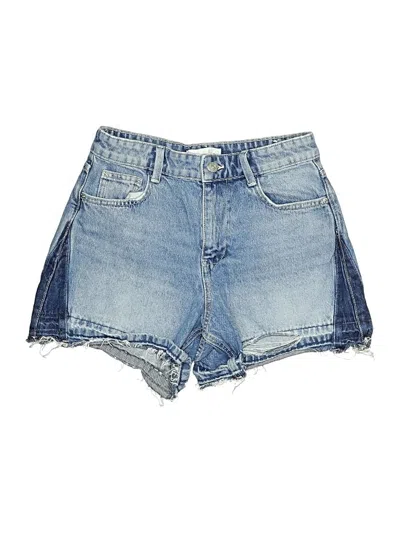 Pre-owned Zara Denim Shorts In Blue