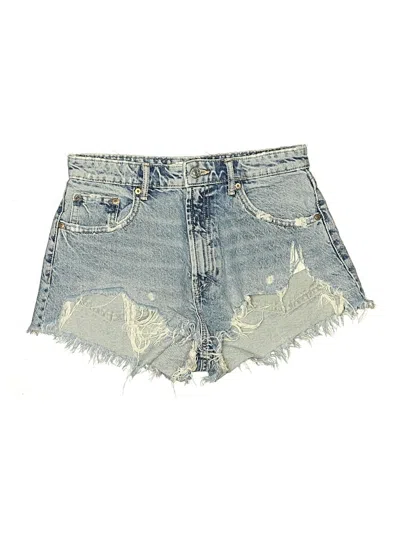 Pre-owned Zara Denim Shorts In Blue