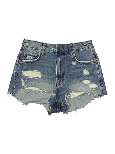 Pre-owned Zara Denim Shorts In Blue