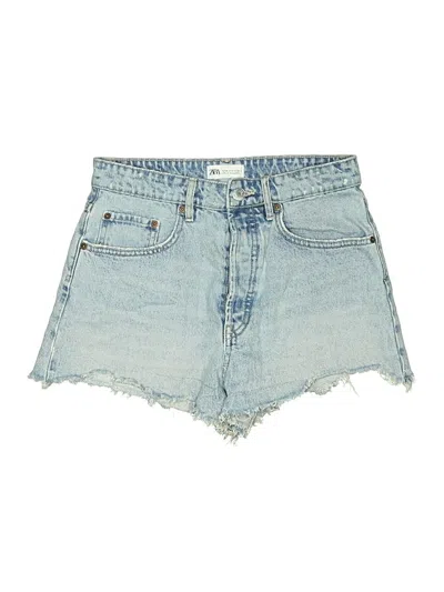 Pre-owned Zara Denim Shorts In Blue