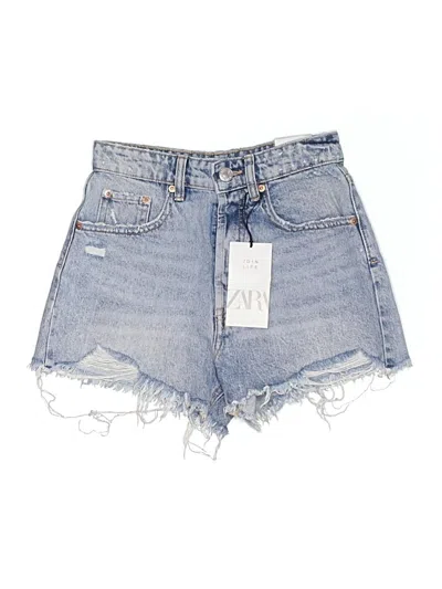 Zara Denim Shorts In Blue