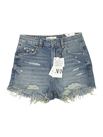 Zara Denim Shorts In Blue