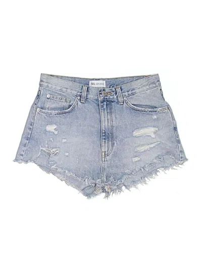 Pre-owned Zara Denim Shorts In Blue
