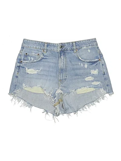 Pre-owned Zara Denim Shorts In Blue