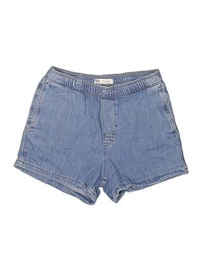 Pre-owned Zara Denim Shorts In Blue