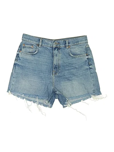 Pre-owned Zara Denim Shorts In Blue
