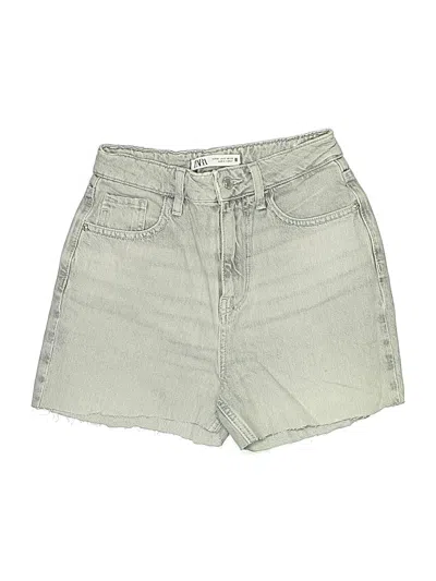 Pre-owned Zara Denim Shorts In Gray