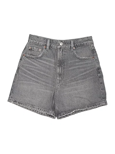 Pre-owned Zara Denim Shorts In Gray