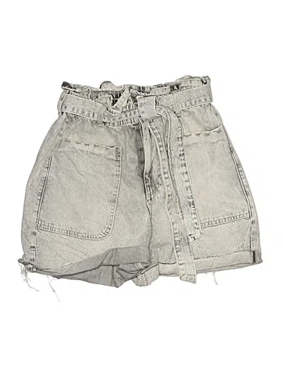 Pre-owned Zara Denim Shorts In Gray