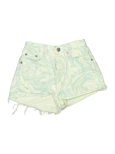 Pre-owned Zara Denim Shorts In Green