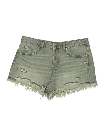 Pre-owned Zara Denim Shorts In Green