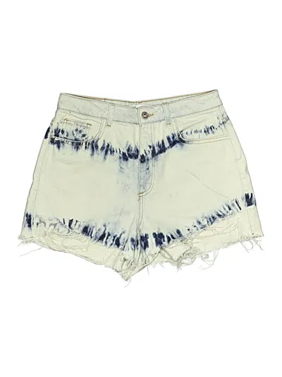 Pre-owned Zara Denim Shorts In Ivory