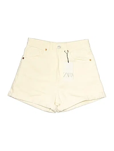 Zara Denim Shorts In Neutral