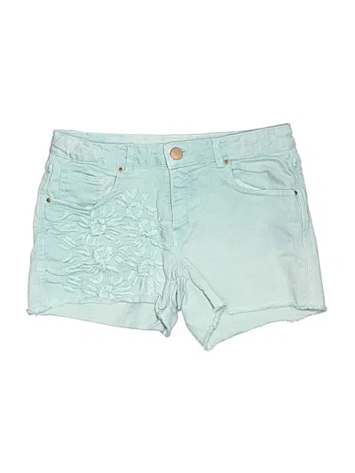 Pre-owned Zara Kids' Denim Shorts In Teal