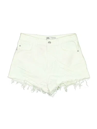 Pre-owned Zara Denim Shorts In White