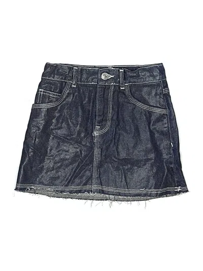 Pre-owned Zara Kids' Denim Skirt In Blue