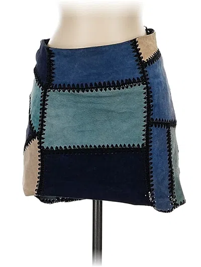 Pre-owned Zara Denim Skirt In Blue