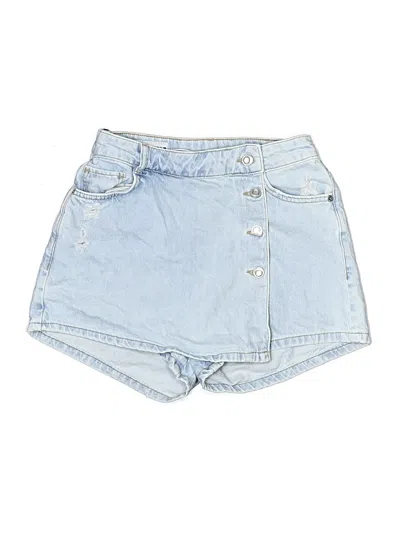 Pre-owned Zara Denim Skirt In Blue