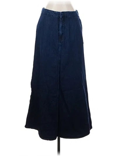 Pre-owned Zara Denim Skirt In Blue