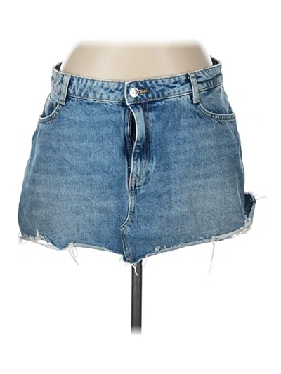 Pre-owned Zara Denim Skirt In Blue