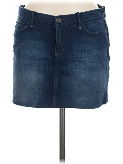 Pre-owned Zara Denim Skirt In Blue