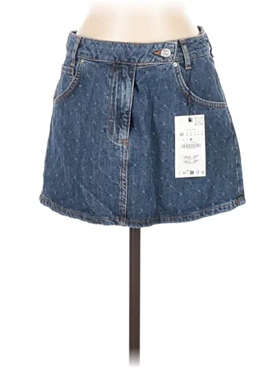 Zara Denim Skirt In Blue