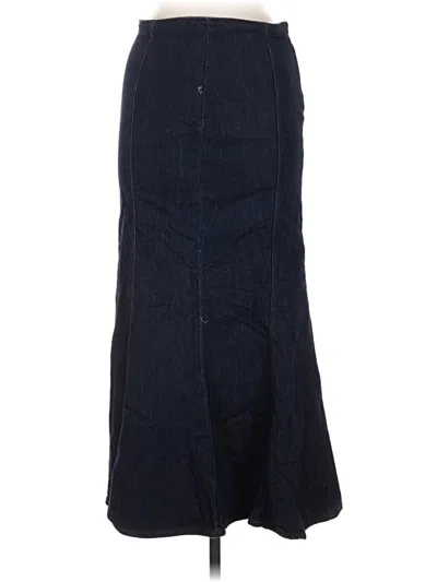 Pre-owned Zara Denim Skirt In Blue