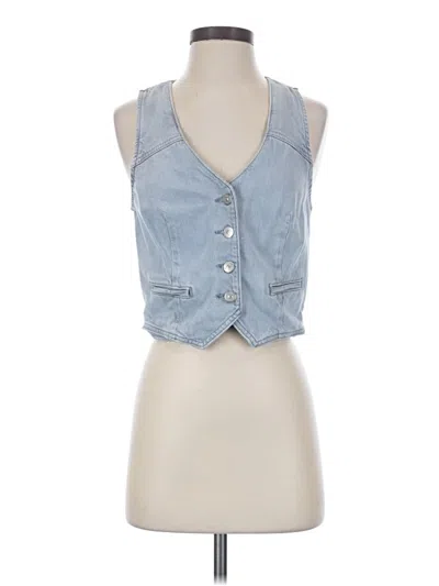 Pre-owned Zara Denim Vest In Blue