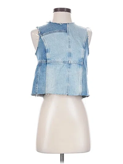 Pre-owned Zara Denim Vest In Blue