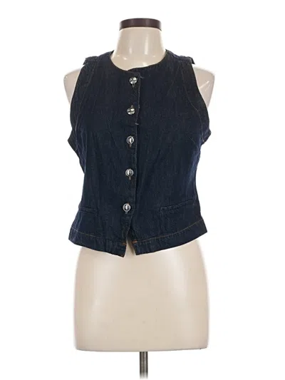 Pre-owned Zara Denim Vest In Blue