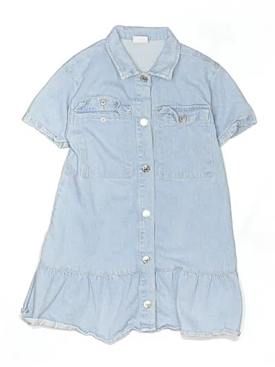 Pre-owned Zara Kids' Dress In Blue