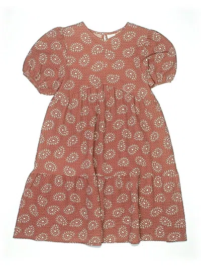 Pre-owned Zara Kids' Dress In Brown
