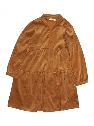 Pre-owned Zara Kids' Dress In Brown