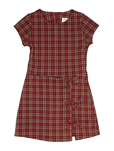 Pre-owned Zara Kids' Dress In Burgundy