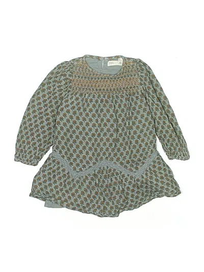 Pre-owned Zara Kids' Dress In Green