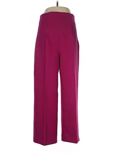 Pre-owned Zara Dress Pants In Burgundy