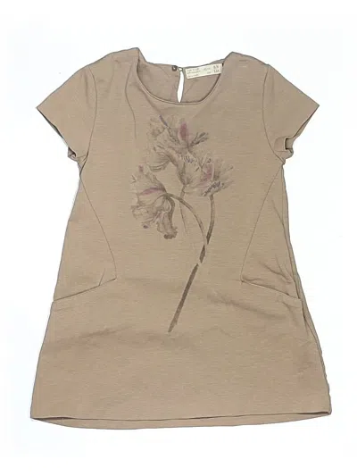 Pre-owned Zara Kids' Dress In Tan