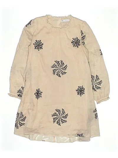 Pre-owned Zara Kids' Dress In Tan