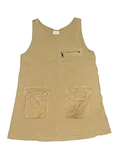 Pre-owned Zara Kids' Dress In Tan