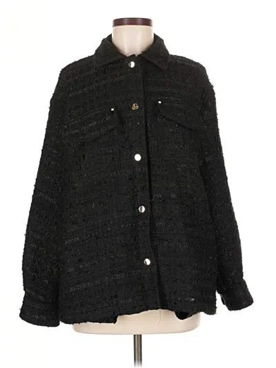 Pre-owned Zara Faux Fur Jacket In Black