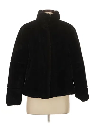 Pre-owned Zara Faux Fur Jacket In Black