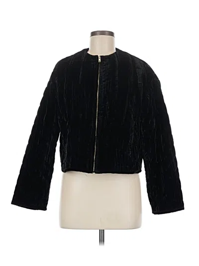 Pre-owned Zara Faux Fur Jacket In Black