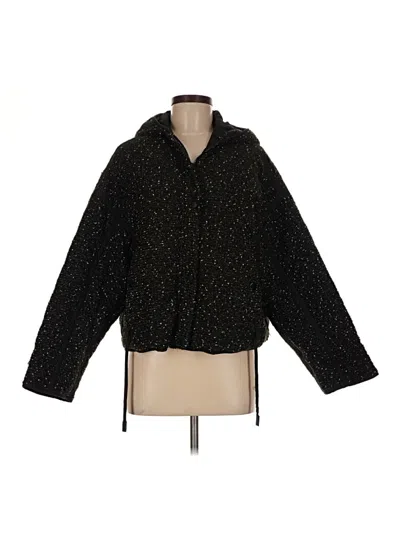 Pre-owned Zara Faux Fur Jacket In Black