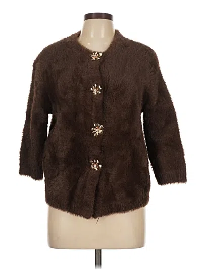 Pre-owned Zara Faux Fur Jacket In Brown
