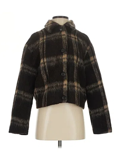 Pre-owned Zara Faux Fur Jacket In Brown