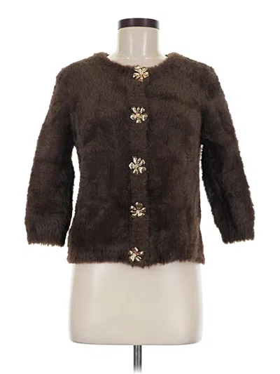 Pre-owned Zara Faux Fur Jacket In Brown