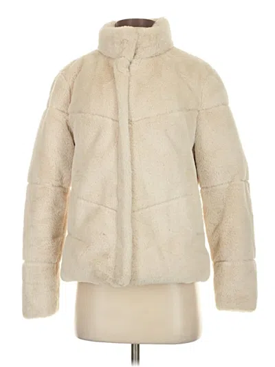 Pre-owned Zara Faux Fur Jacket In Ivory