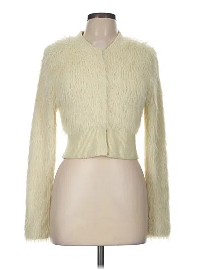 Pre-owned Zara Faux Fur Jacket In Ivory