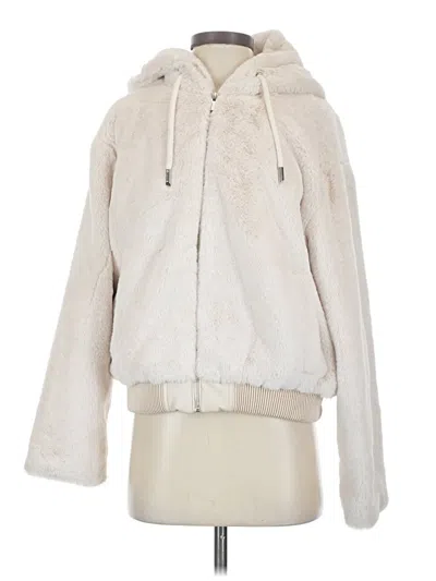 Pre-owned Zara Faux Fur Jacket In Ivory